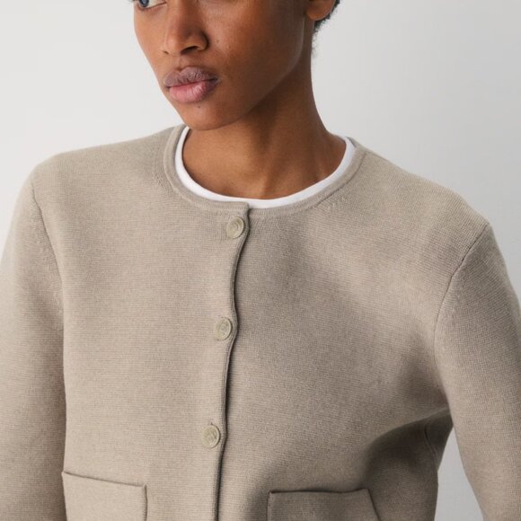 Aritzia - Notable Cardigan - Large - Heather Nomad Taupe - Picture 3 of 4